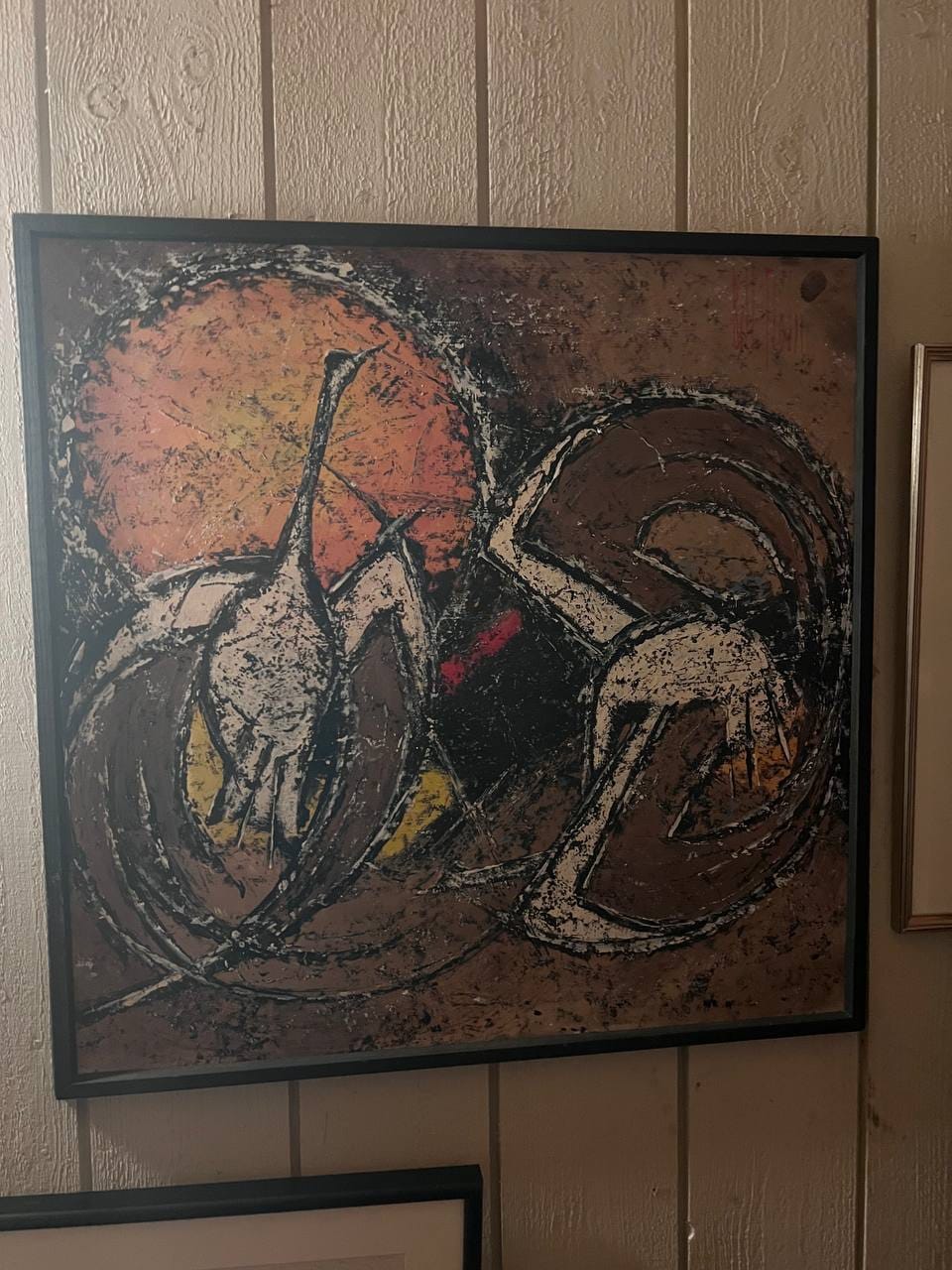 Artist working on artwork